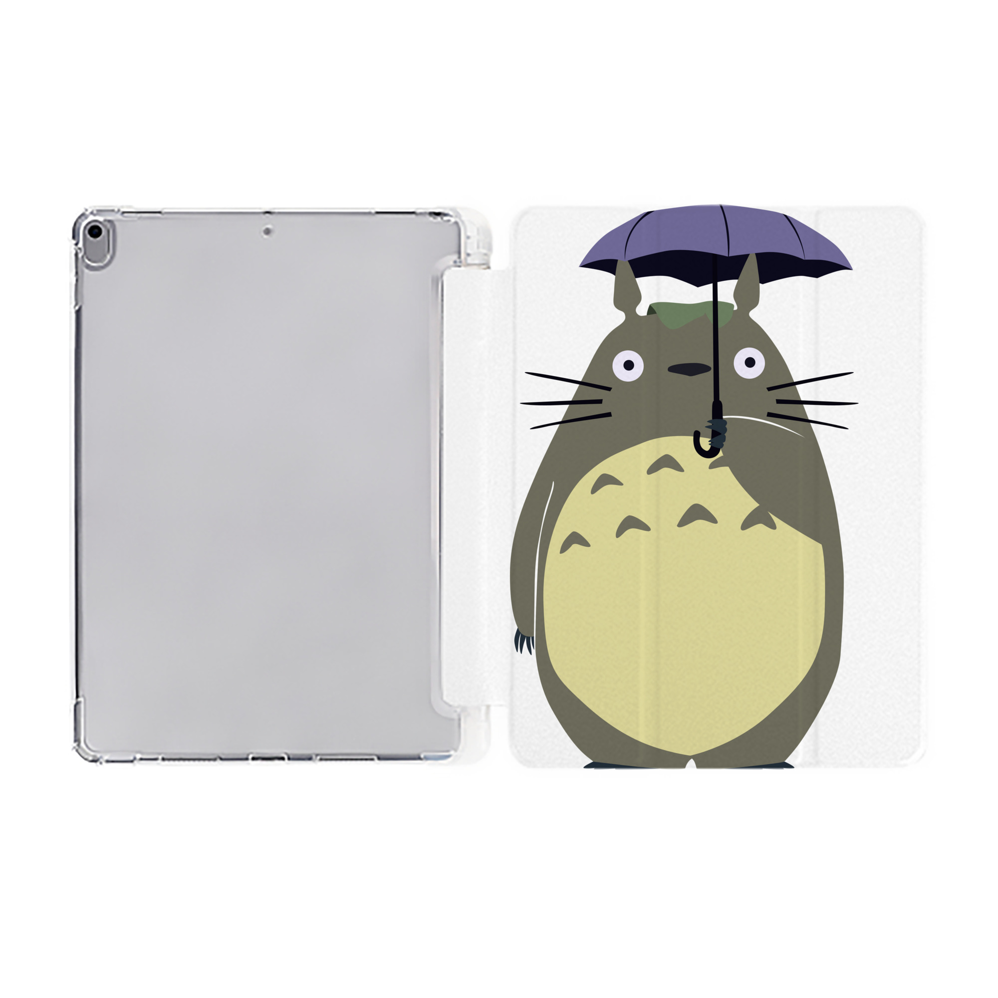（画像用） となりのトトロ 草壁メイ 草壁サツキ My Neighbor Totoro Satsuki Kusakabe Mei Kusakabe IPad ケース ペン収納付き 三つ折りスタンド PUレザー×シリコン 対応機種9.5/10.5/10.9インチ